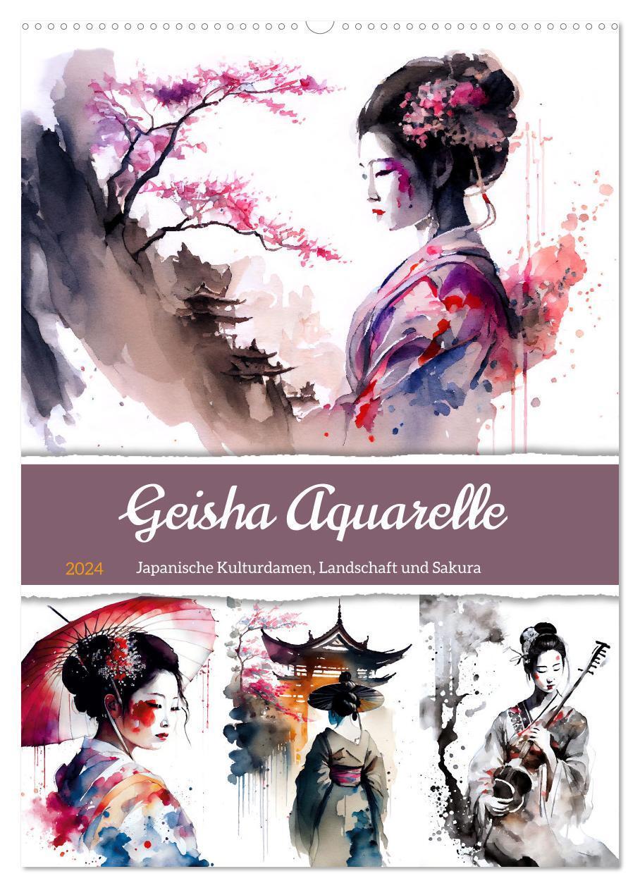 Cover: 9783675418417 | Geisha Aquarelle - Japanische Kulturdamen, Landschaft und Sakura...