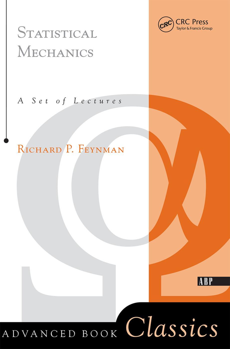 Cover: 9780201360769 | Statistical Mechanics | A Set Of Lectures | Richard P. Feynman | Buch