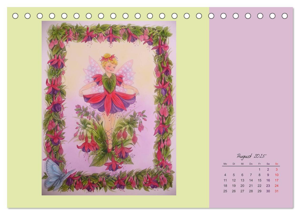 Bild: 9783435549801 | Blumen Elfen (Tischkalender 2025 DIN A5 quer), CALVENDO Monatskalender