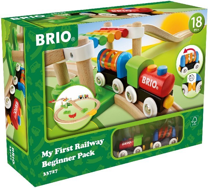 Cover: 7312350337273 | BRIO World 33727 Mein erstes BRIO Bahn Spiel Set - Zug mit Waggon,...