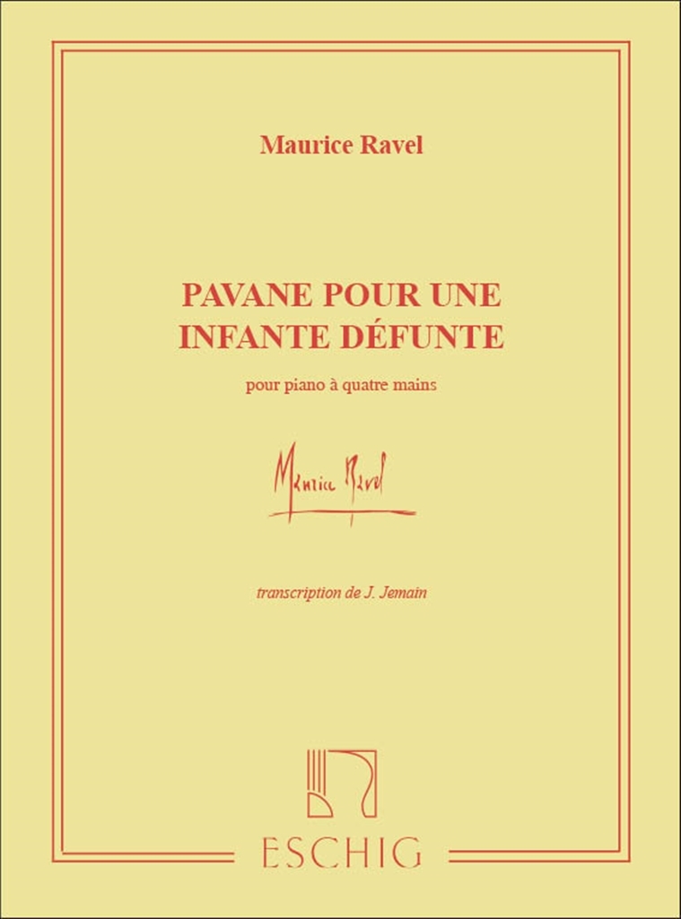 Cover: 9790045003548 | Pavane pour une infante defunte pour piano a 4 mains | Maurice Ravel