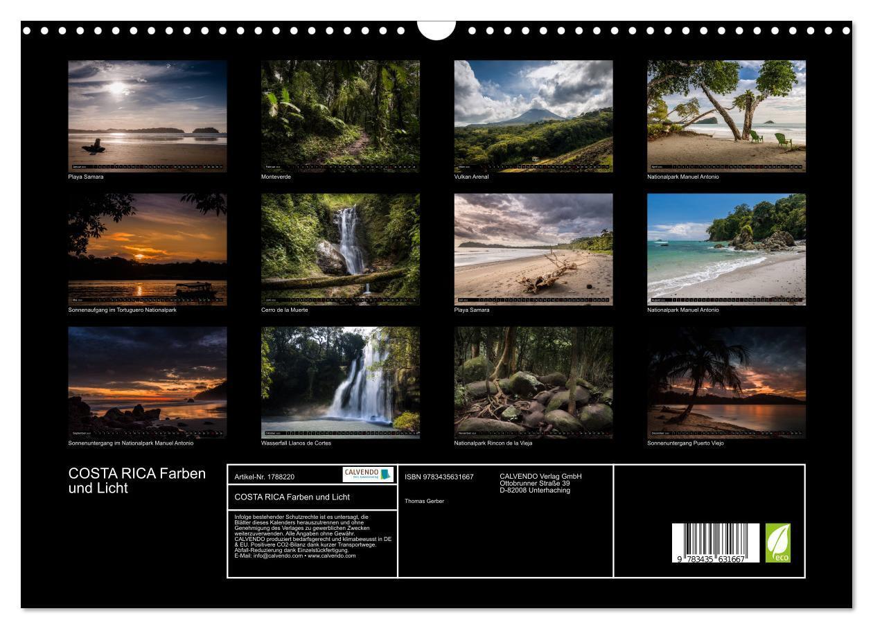 Bild: 9783435631667 | COSTA RICA Farben und Licht (Wandkalender 2025 DIN A3 quer),...