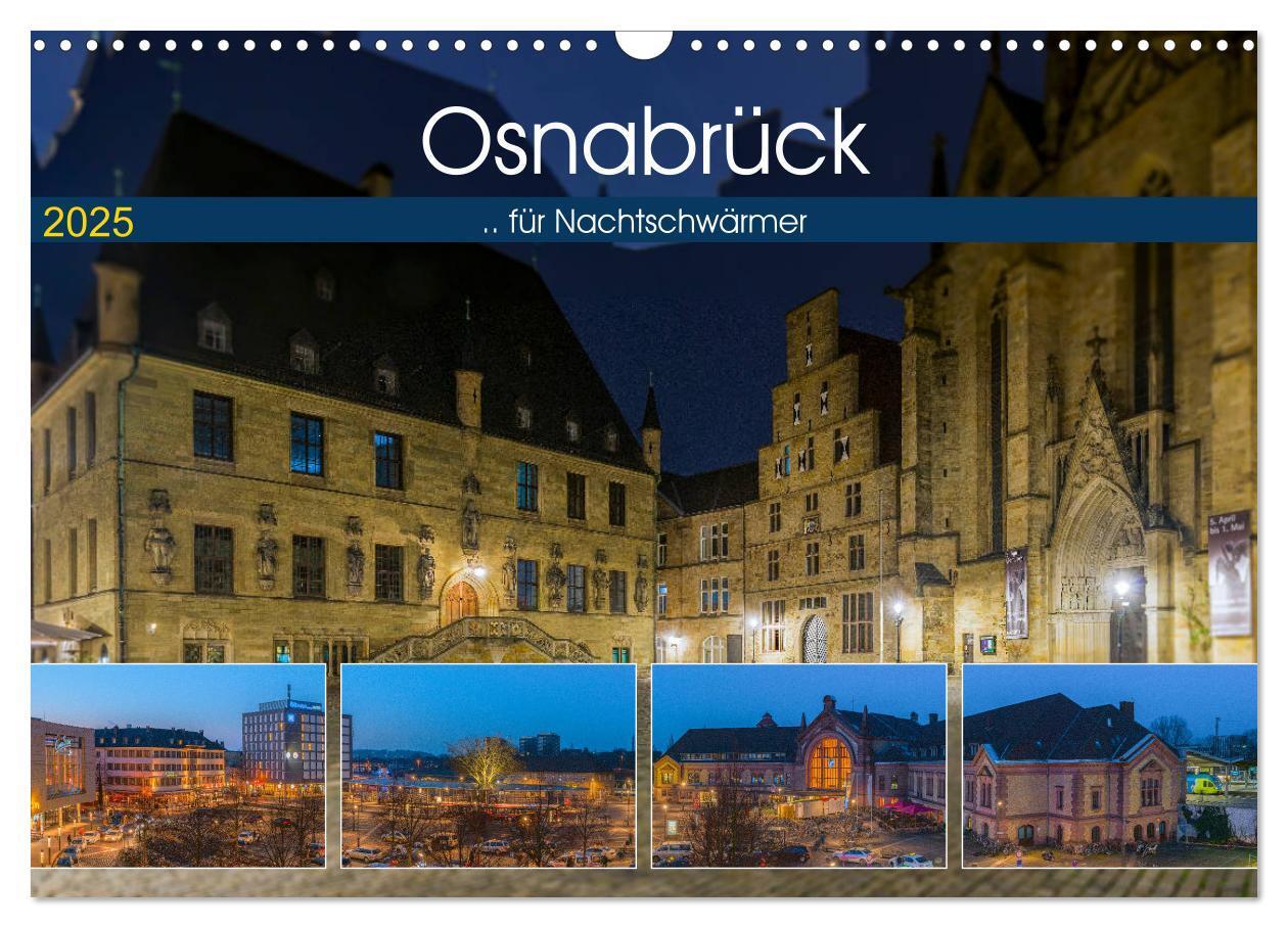 Cover: 9783435280544 | Osnabrück für Nachtschwärmer (Wandkalender 2025 DIN A3 quer),...