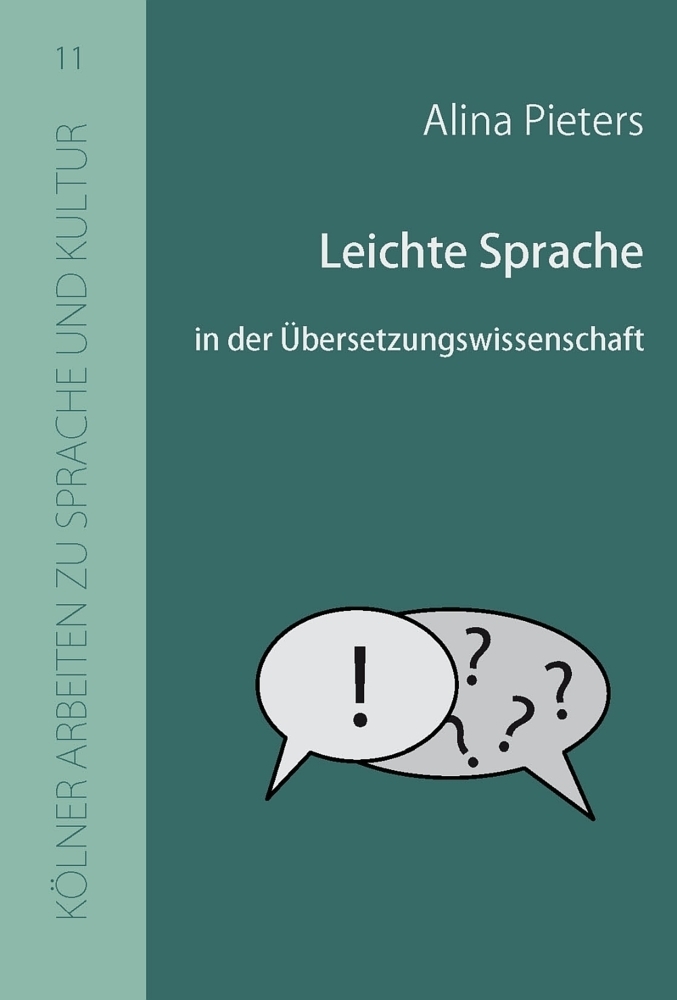 Cover: 9783937983424 | Leichte Sprache in der Übersetzungswissenschaft | Alina Pieters | Buch