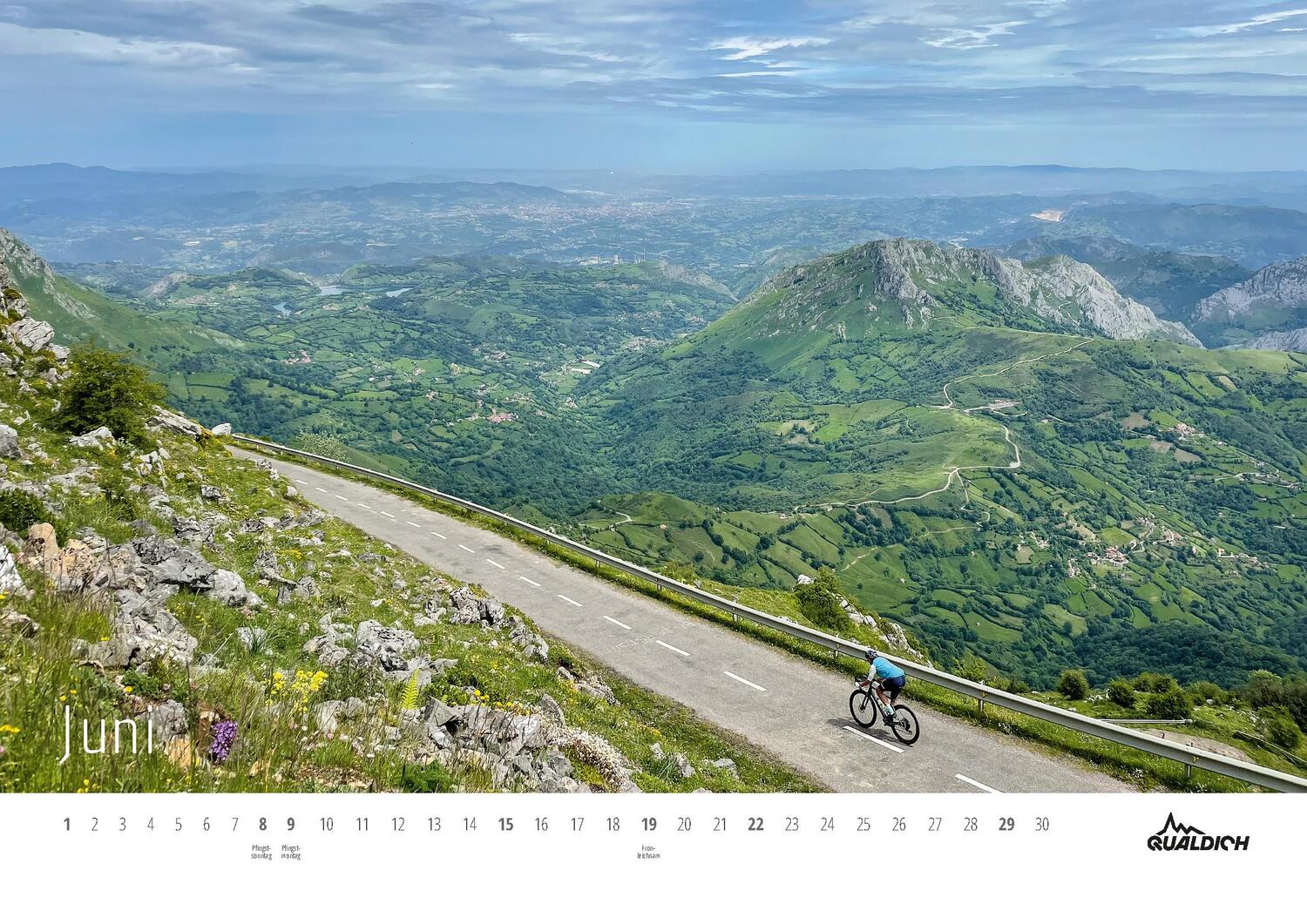 Bild: 9783942191166 | quäldich.de-Rennrad-Kalender 2025 Format DIN A2 | Kalender | Deutsch