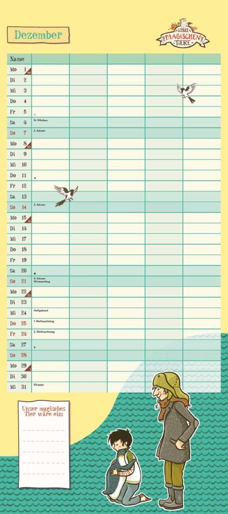 Bild: 4250809653648 | Schule der magischen Tiere Familienkalender 2025 - Wandkalender -...