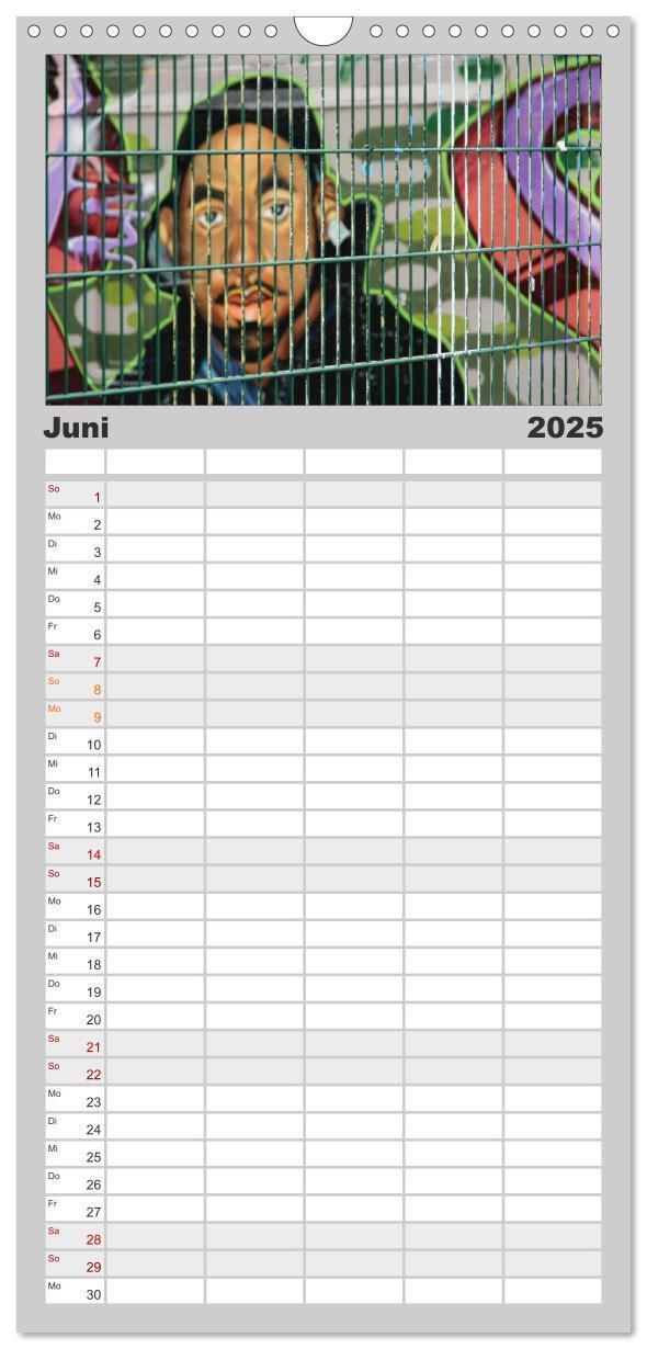 Bild: 9783457122433 | Familienplaner 2025 - Street-Art 2025 mit 5 Spalten (Wandkalender,...