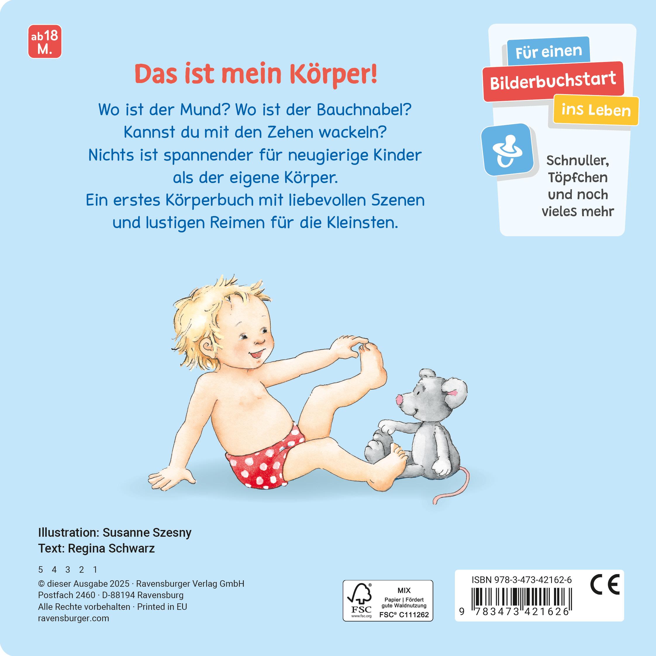 Rückseite: 9783473421626 | Augen, Bauch und Hände. Mein erstes Körperbuch. Allererstes Wissen....