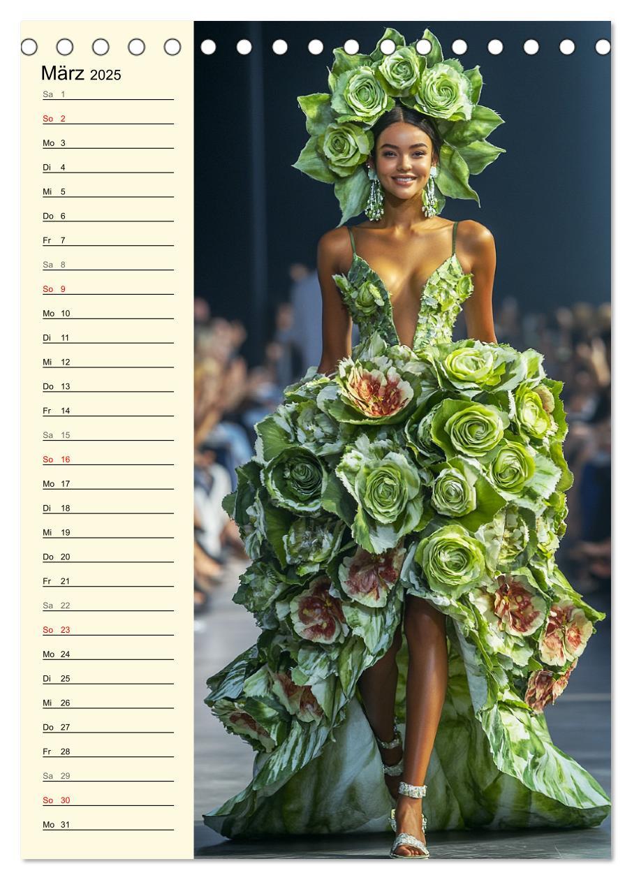 Bild: 9783457226568 | Blütenzauber. High Fashion auf dem Catwalk (Tischkalender 2025 DIN...