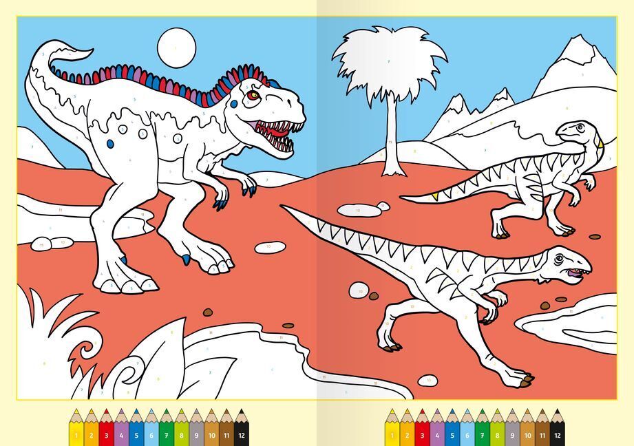 Bild: 9783473417094 | Malen nach Zahlen ab 5: Dinosaurier | Stefan Richter | Taschenbuch