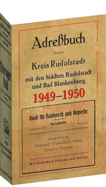 Cover: 9783867772396 | Adreßbuch - Stadt und Kreis Rudolstadt 1949-1950 | Harald Rockstuhl