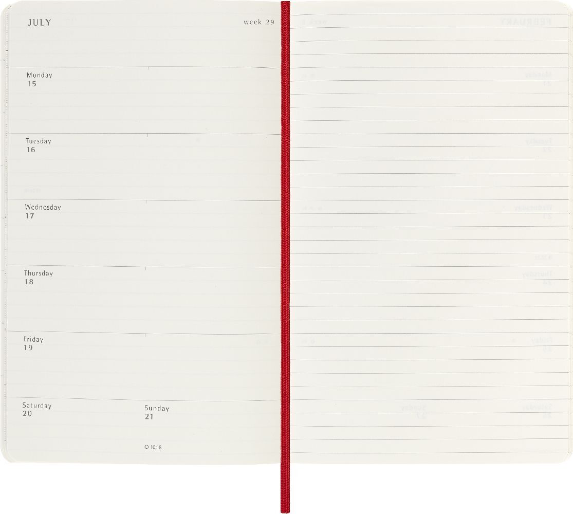 Bild: 8056598856958 | Moleskine 18 Monate Wochen Notizkalender 2023/2024, Large/A5,...