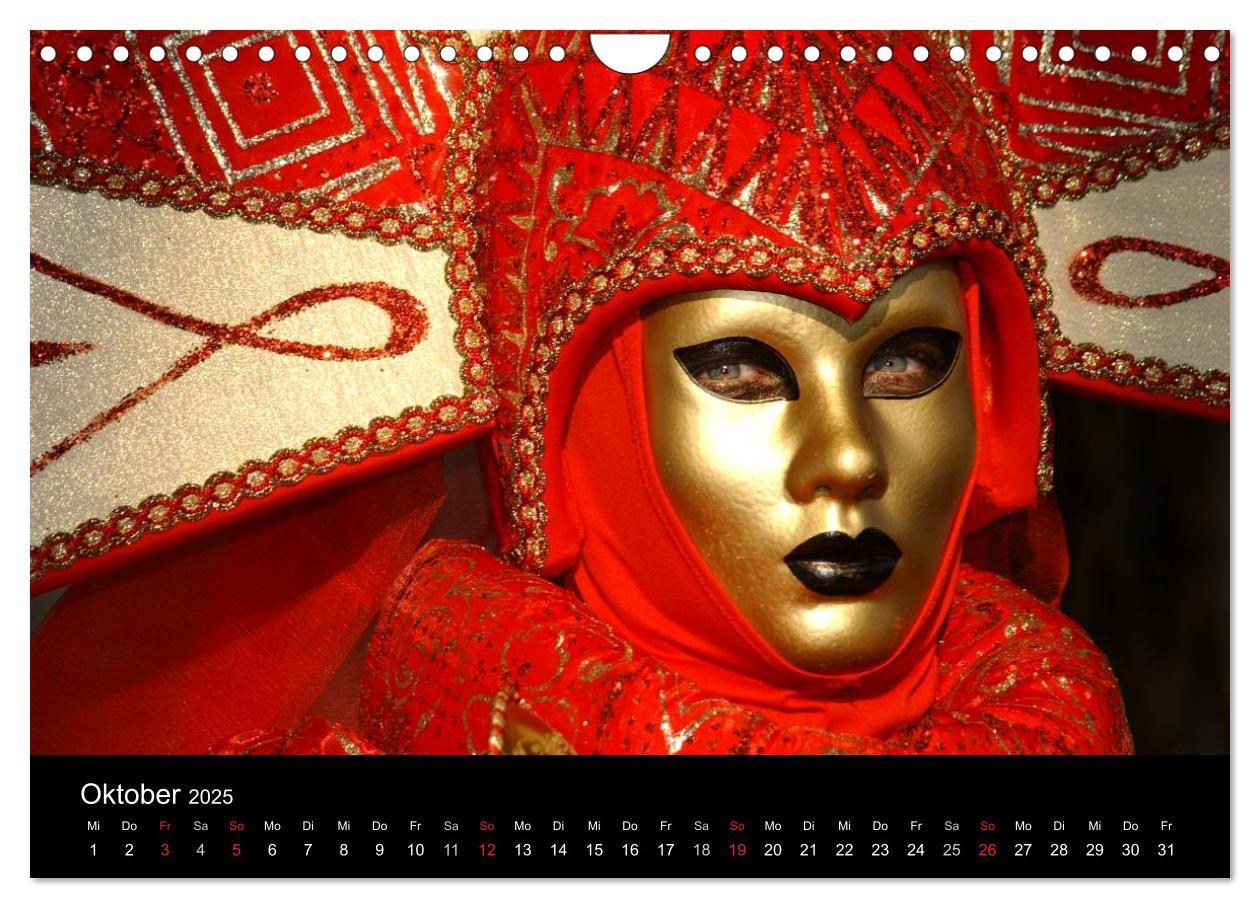 Bild: 9783435706921 | Maskenzauber in Venedig 2025 (Wandkalender 2025 DIN A4 quer),...