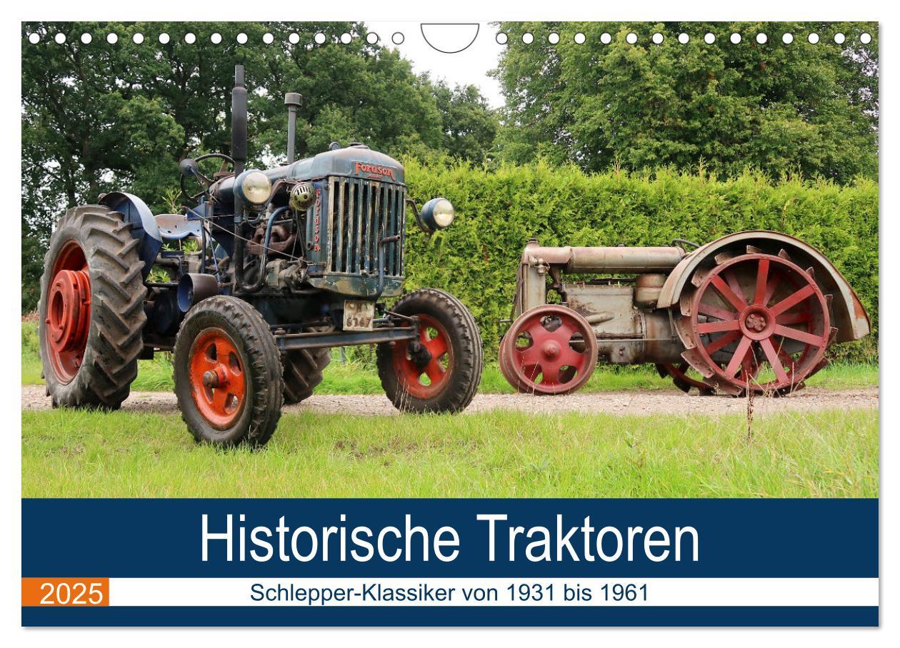 Cover: 9783435092482 | Historische Traktoren 2025 (Wandkalender 2025 DIN A4 quer),...