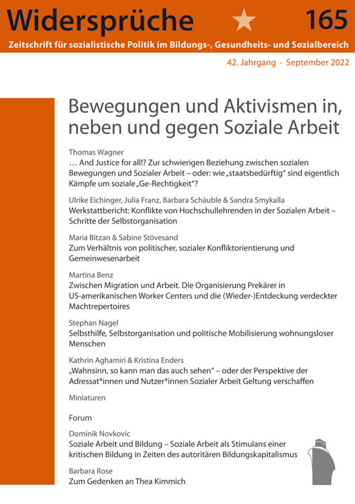 Cover: 9783986340056 | Bewegungen und Aktivismen in, neben und gegen Soziale Arbeit | Buch