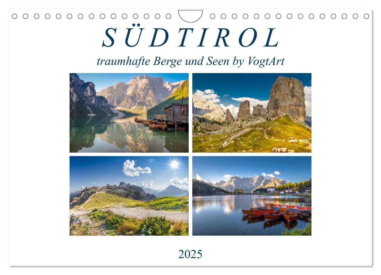 Cover: 9783383974861 | Südtirol, traumhafte Berge und Seen by VogtArt (Wandkalender 2025...