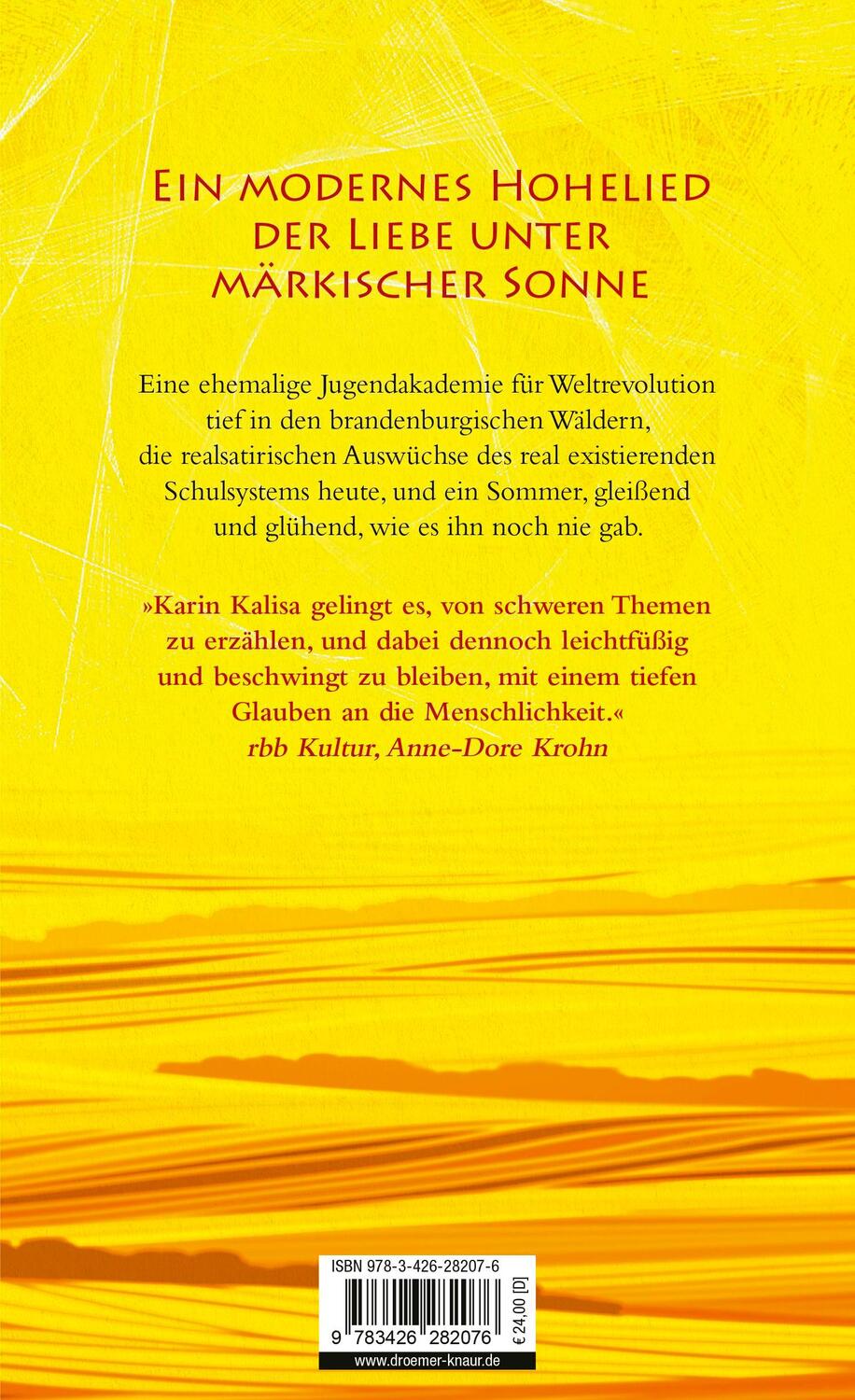 Rückseite: 9783426282076 | Sunny | Karin Kalisa | Buch | 336 S. | Deutsch | 2024 | Droemer