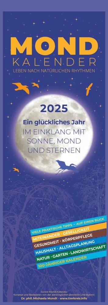 Cover: 4251732341541 | Alpha Edition - Mondkalender 2025 Streifenkalender, 14,85x42cm,...