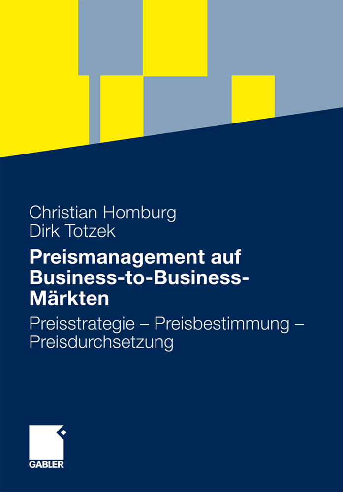 Cover: 9783834915597 | Preismanagement auf Business-to-Business-Märkten | Homburg (u. a.)
