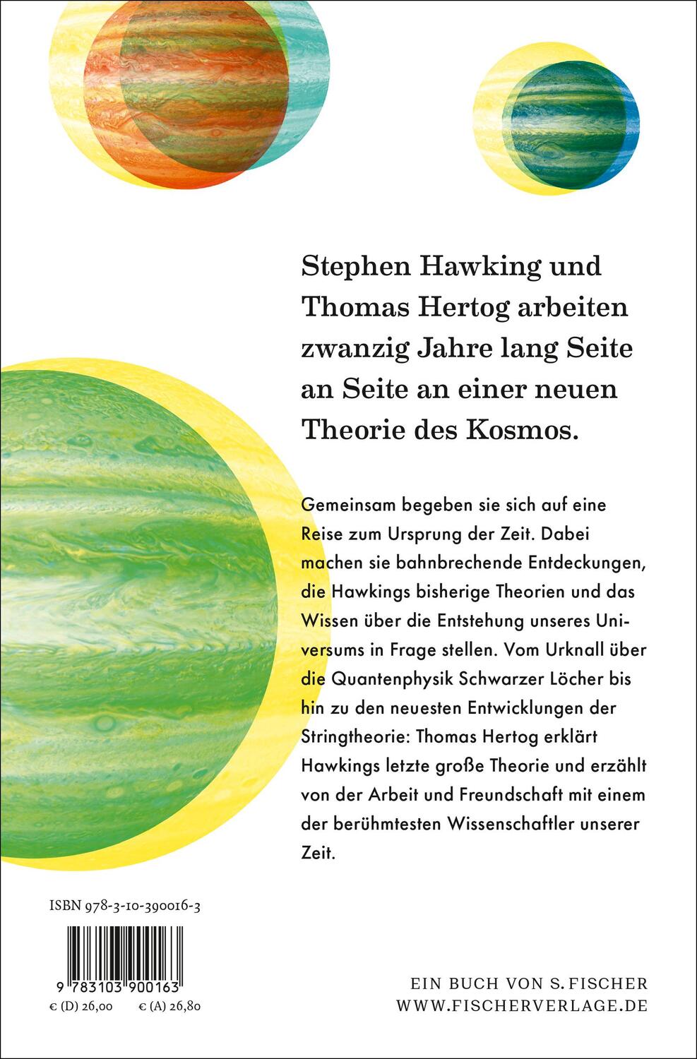 Rückseite: 9783103900163 | Der Ursprung der Zeit - Mein Weg mit Stephen Hawking zu einer neuen...