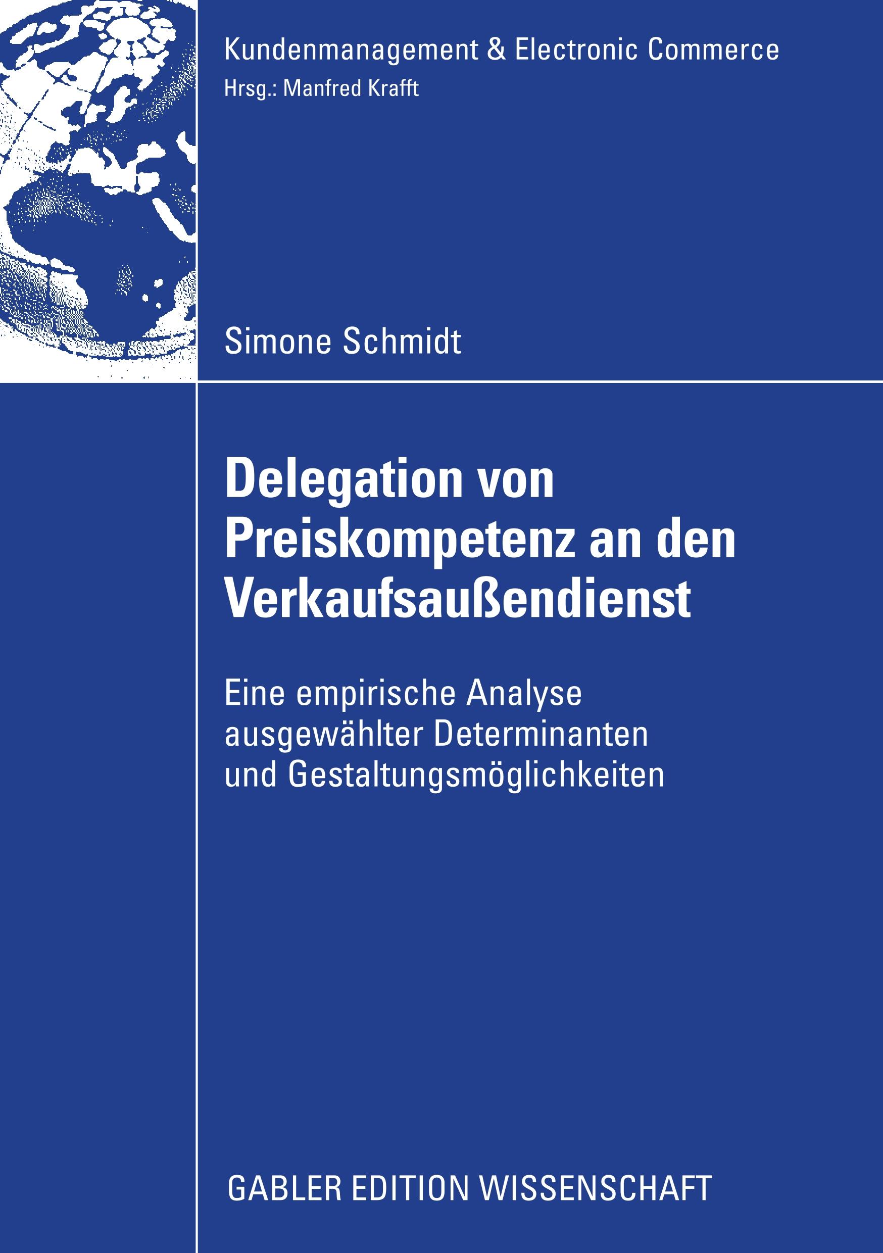 Cover: 9783834909589 | Delegation von Preiskompetenz an den Verkaufsaußendienst | Schmidt