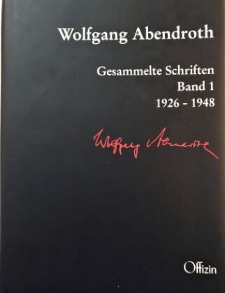 Cover: 9783930345472 | Wolfgang Abendroth Gesammelte Schriften | Wolfgang Abendroth | Buch