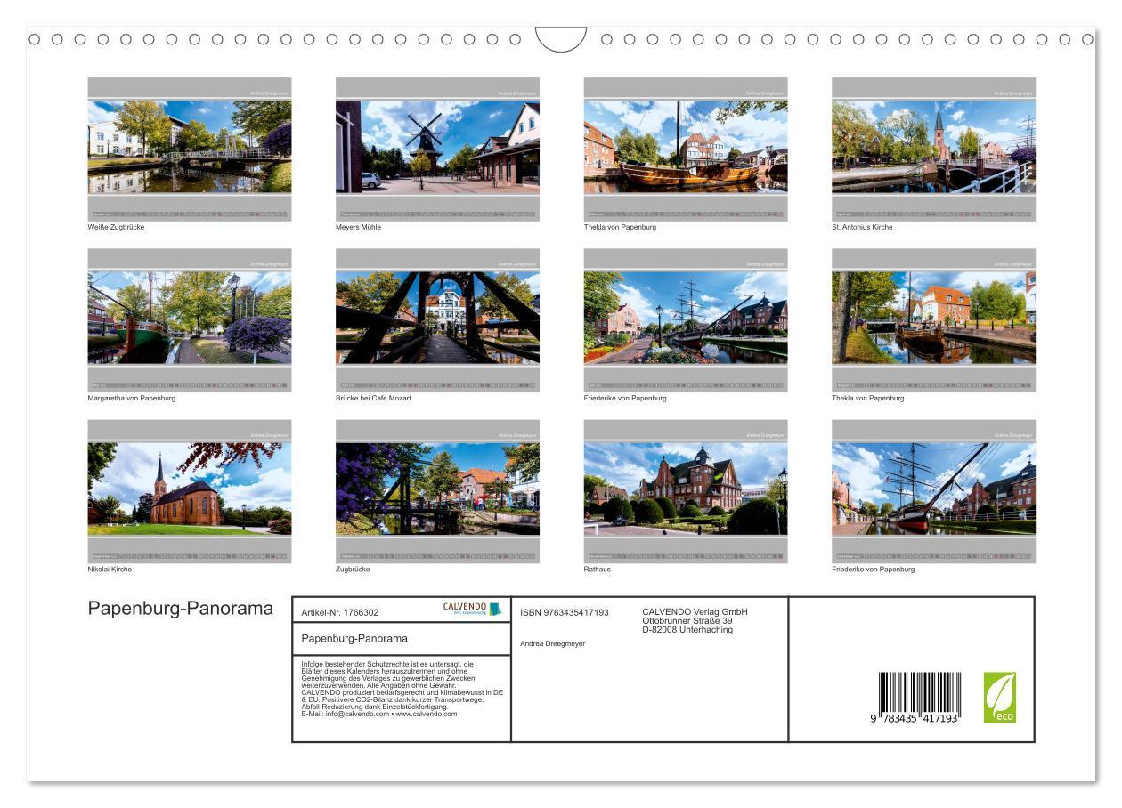 Bild: 9783435417193 | Papenburg-Panorama (Wandkalender 2025 DIN A3 quer), CALVENDO...