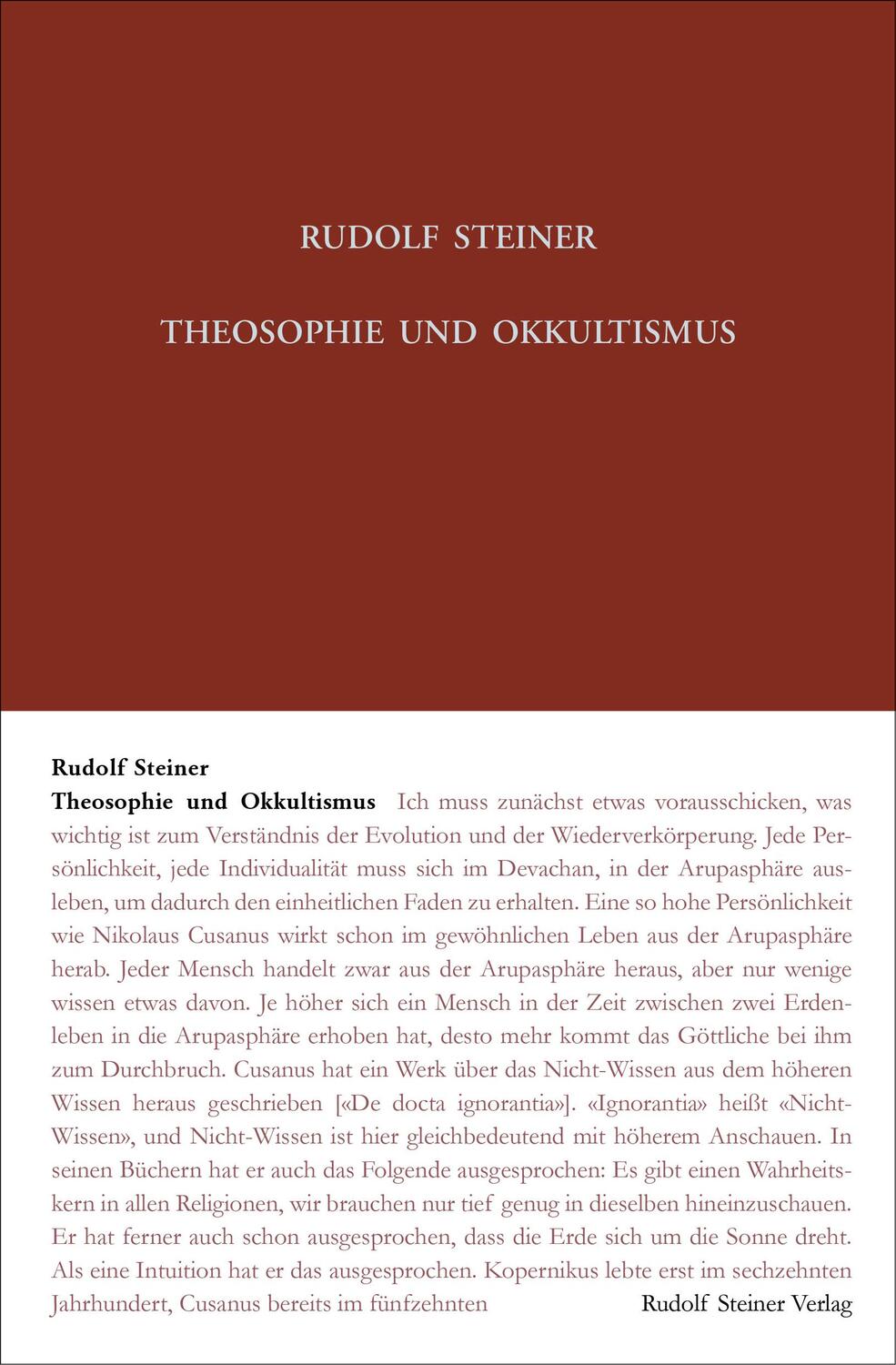 Cover: 9783727409073 | Theosophie und Okkultismus | Rudolf Steiner | Buch | Deutsch | 2021