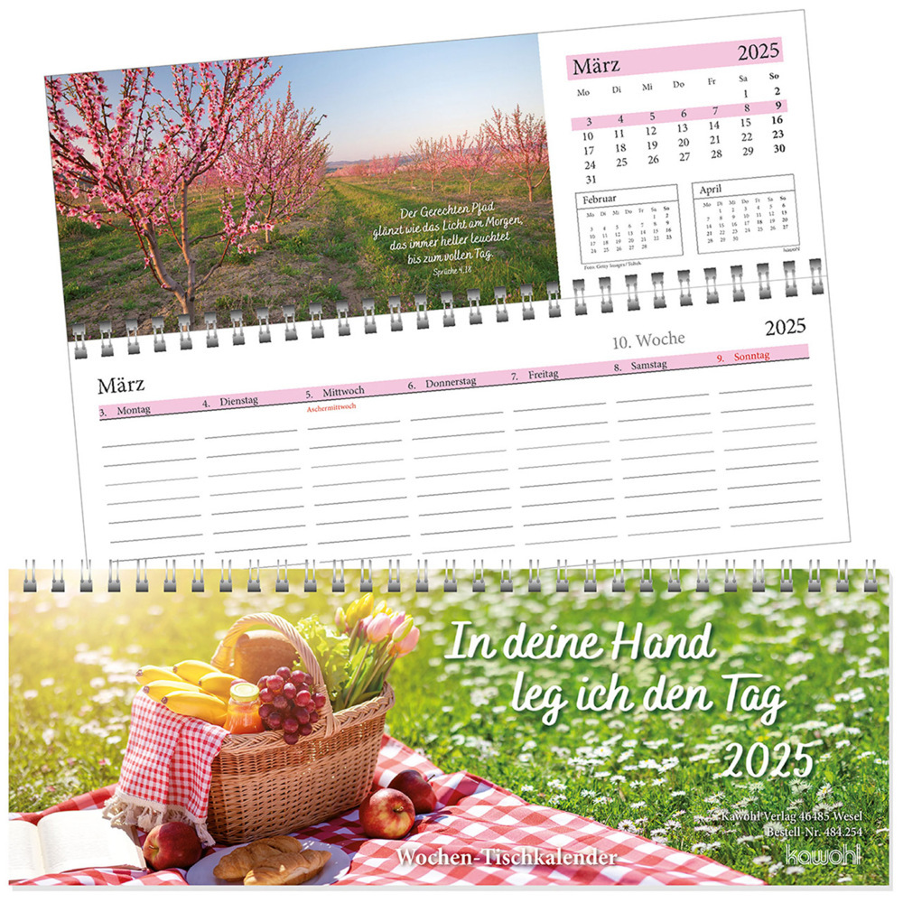 Cover: 9783754825457 | In deine Hand leg ich den Tag 2025 | Wochen-Tischkalender | Kalender