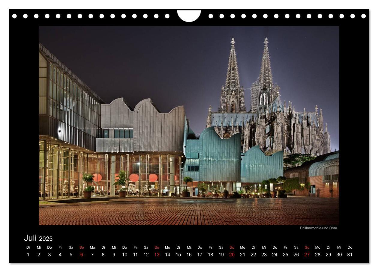 Bild: 9783435782406 | Köln ¿ Nachts 2025 (Wandkalender 2025 DIN A4 quer), CALVENDO...