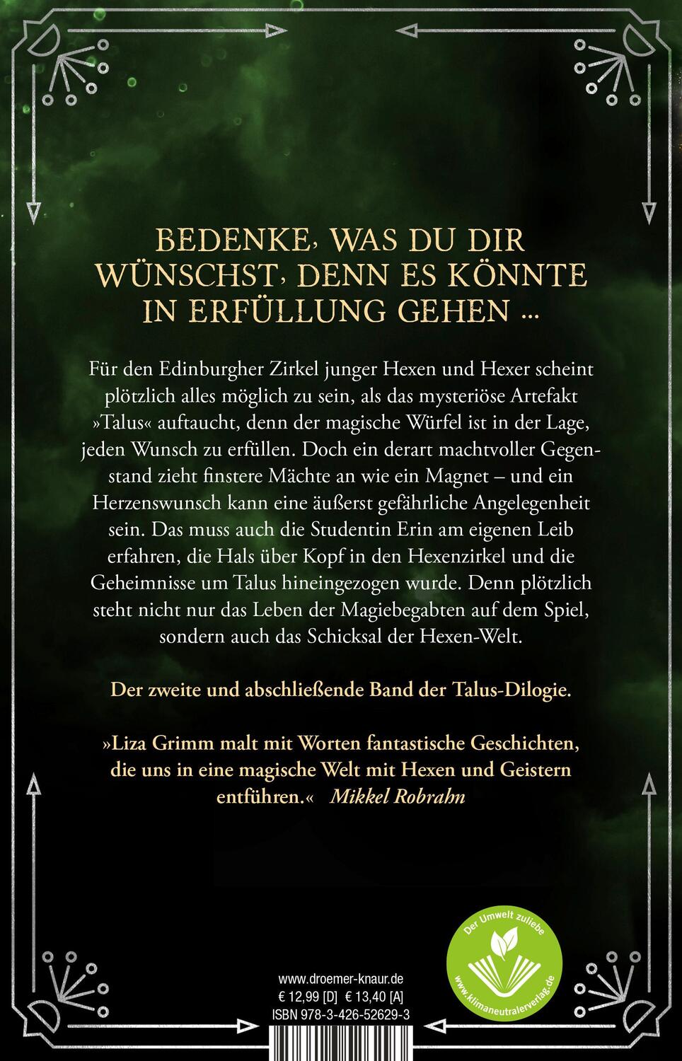 Rückseite: 9783426526293 | Talus - Die Magie des Würfels | Liza Grimm | Taschenbuch | 384 S.