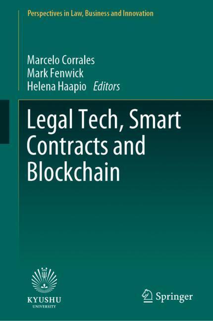 Cover: 9789811360855 | Legal Tech, Smart Contracts and Blockchain | Marcelo Corrales (u. a.)
