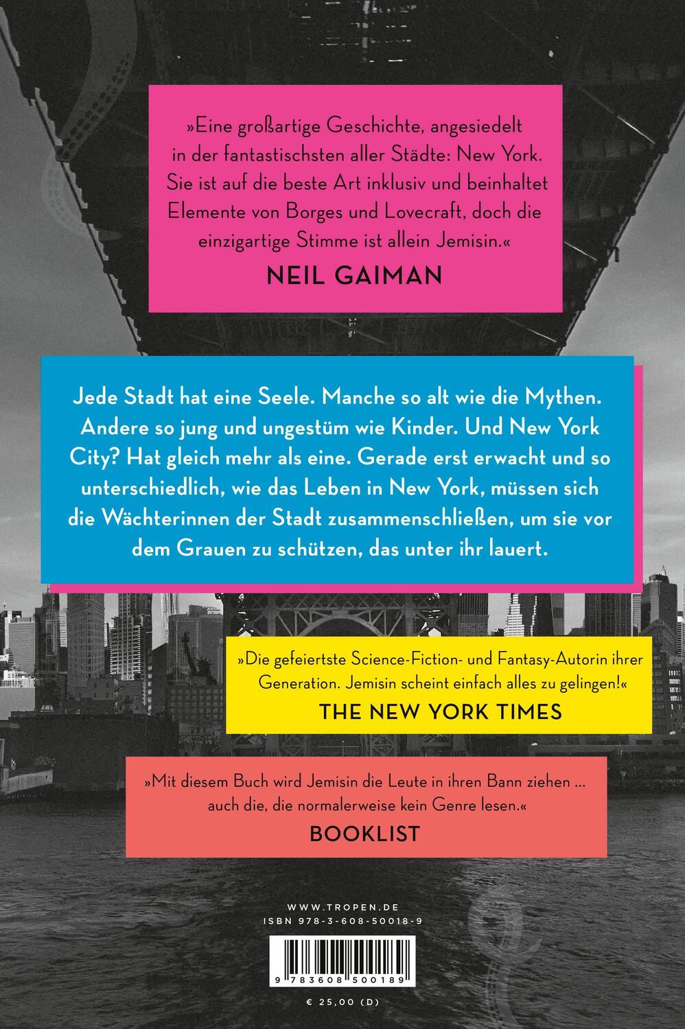 Rückseite: 9783608500189 | Die Wächterinnen von New York | Roman | N. K. Jemisin | Buch | 544 S.
