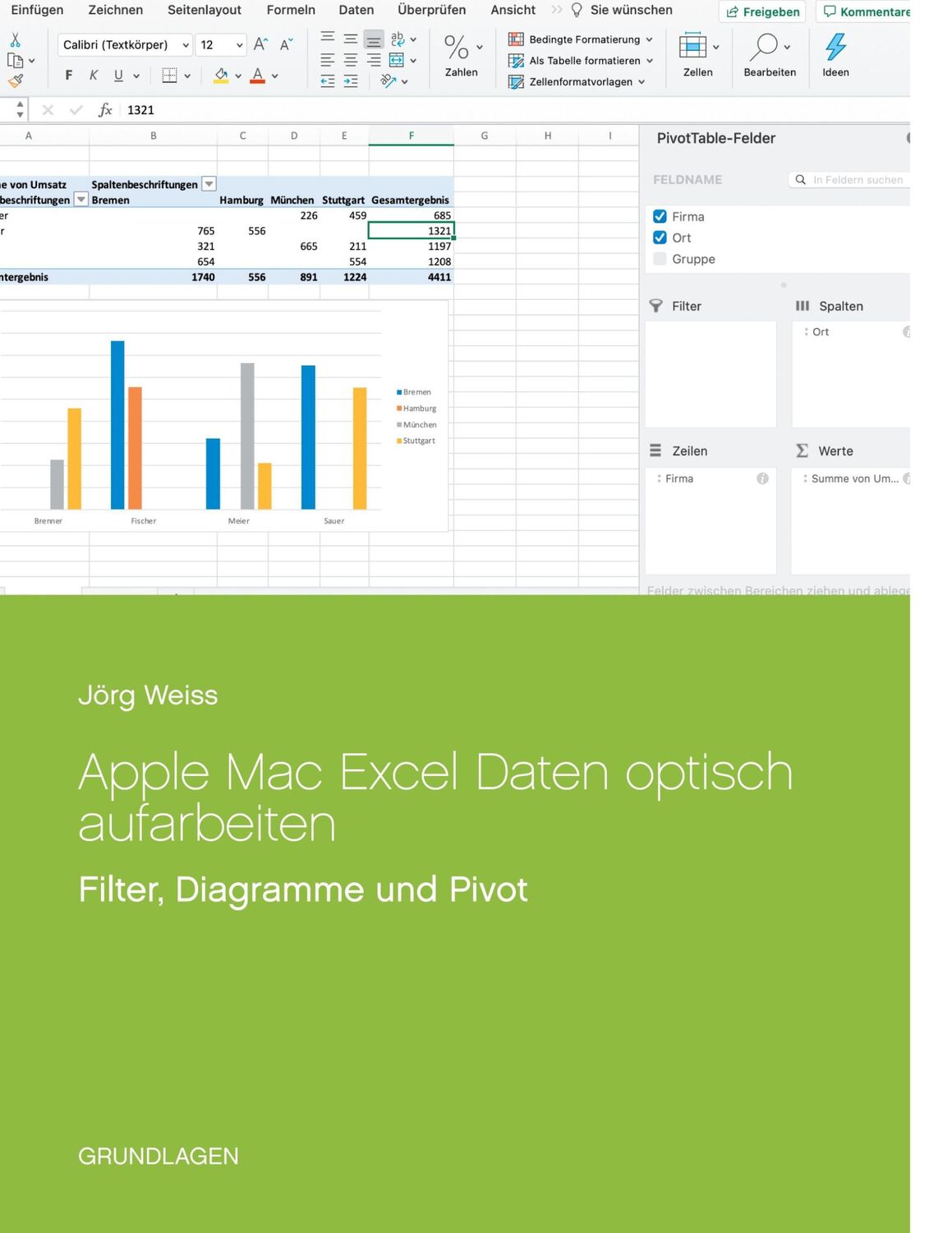 Cover: 9783752640267 | Apple Mac Excel Daten optisch aufarbeiten | Jörg Weiss | Taschenbuch