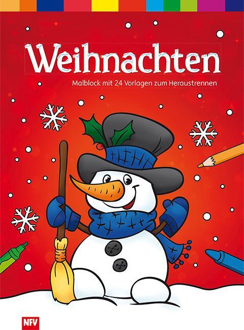 Cover: 9783849410278 | Weihnachten - Malblock mit 24 Vorlagen zum Heraustrennen | Taschenbuch