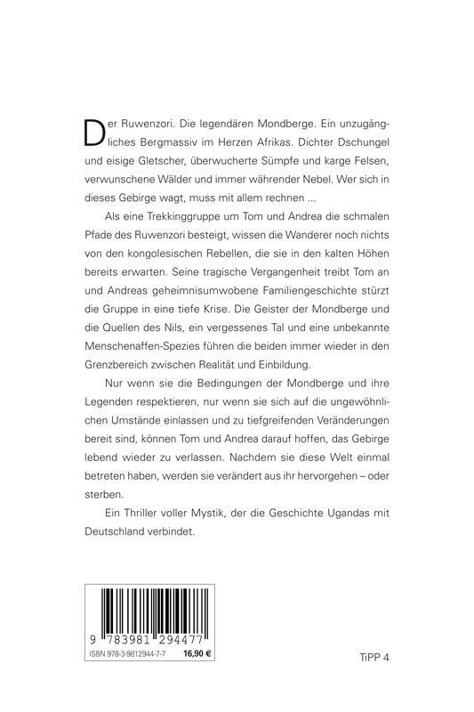 Rückseite: 9783981294477 | Mondberge | Ein Afrika-Thriller | Andreas Klotz (u. a.) | Taschenbuch