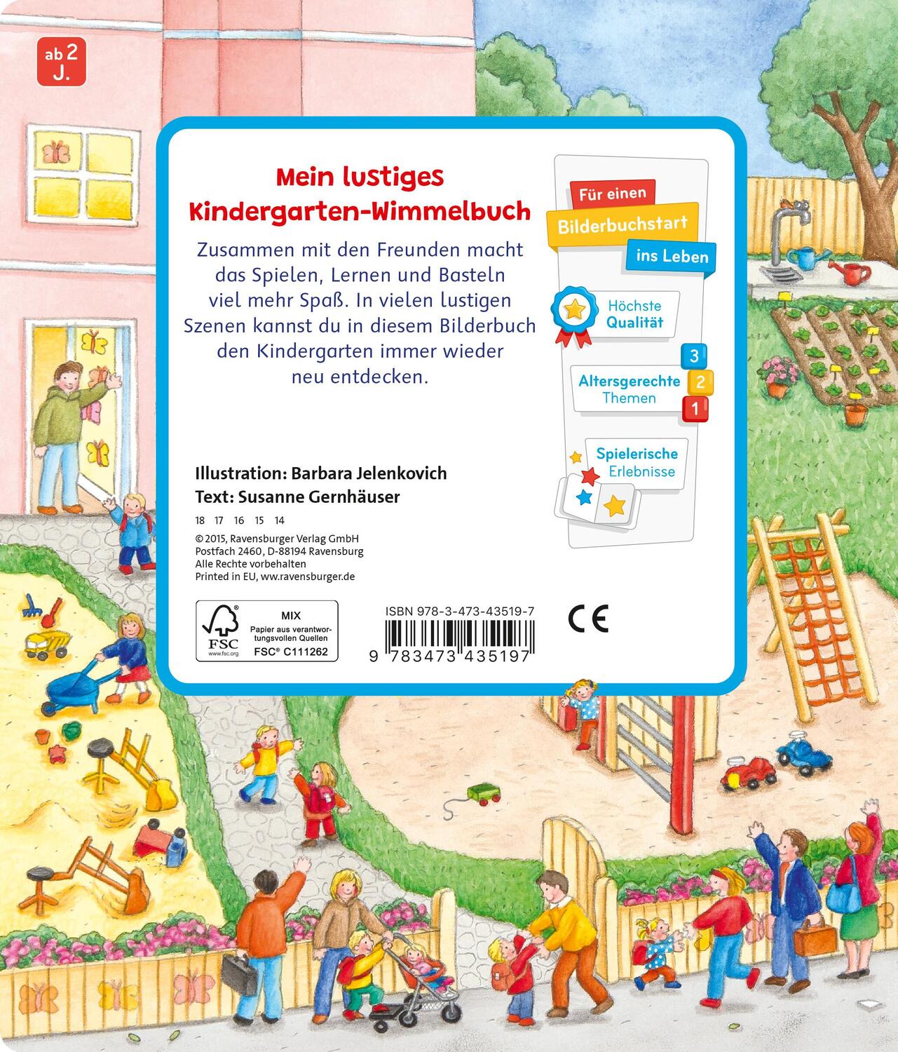 Rückseite: 9783473435197 | Sachen suchen: Im Kindergarten | Susanne Gernhäuser | Buch | 24 S.