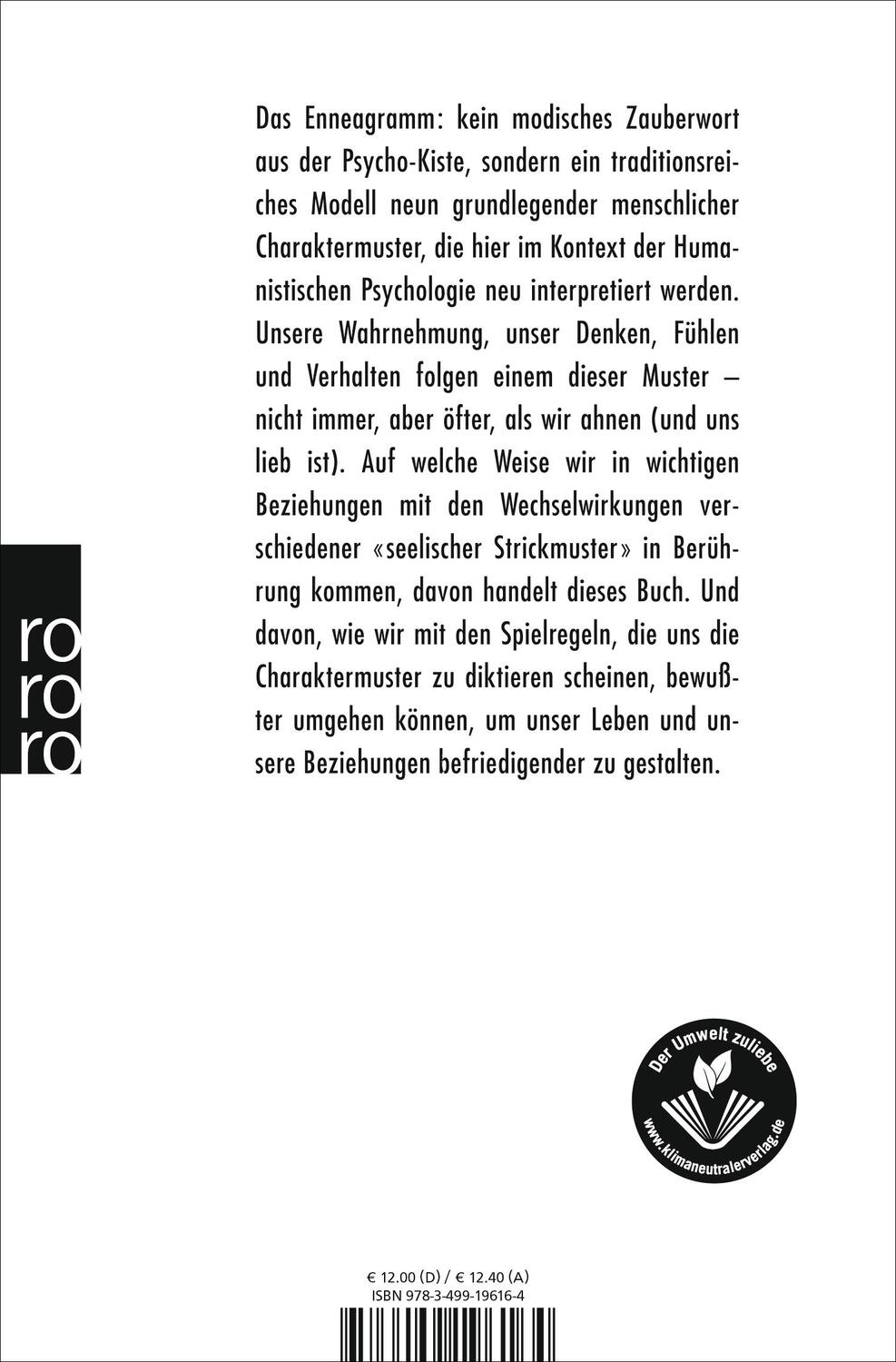 Rückseite: 9783499196164 | Das Enneagramm unserer Beziehungen | Maria-Anne Gallen (u. a.) | Buch