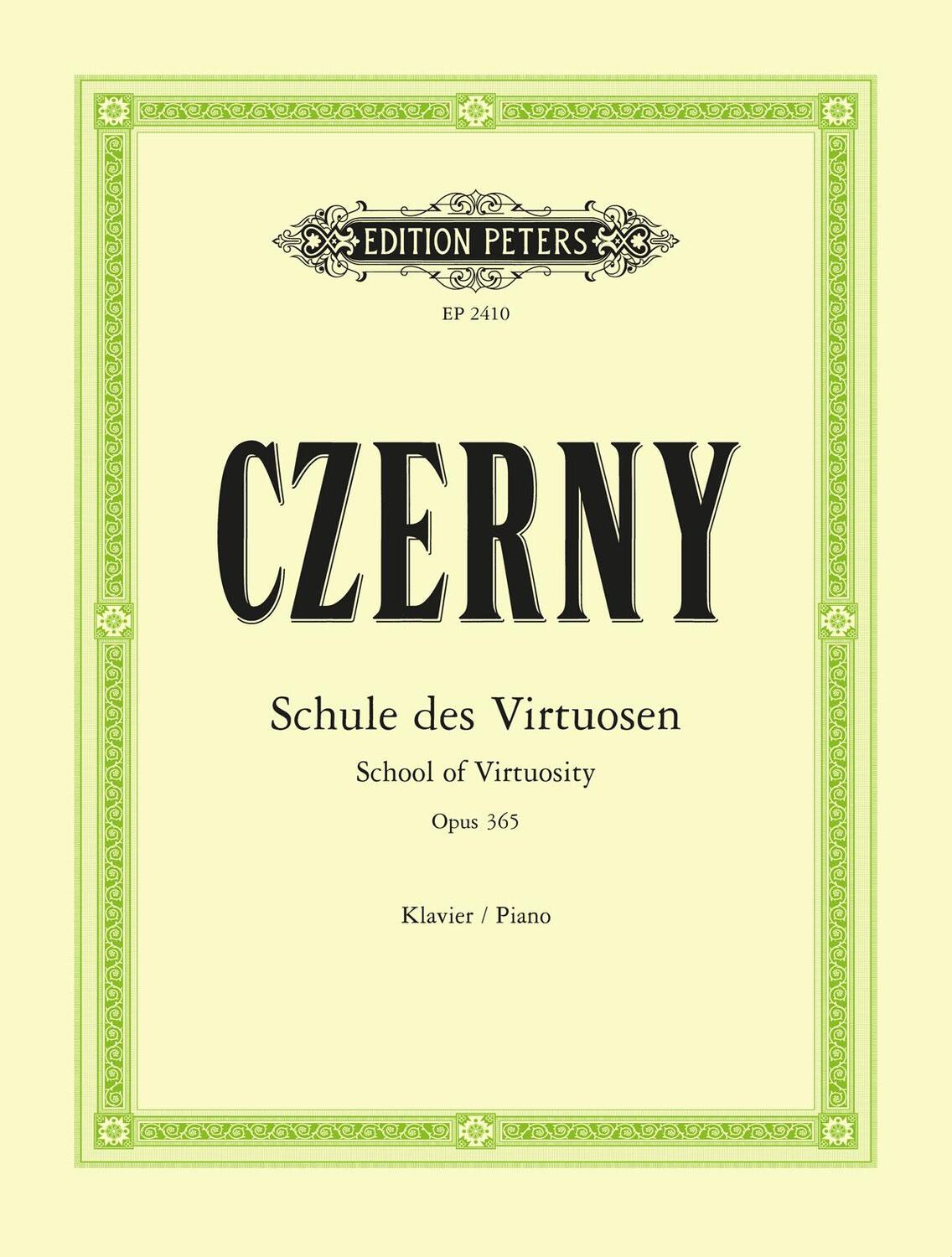 Cover: 9790014011130 | School of Virtuosity Op. 365 for Piano | 60 Exercises | Carl Czerny