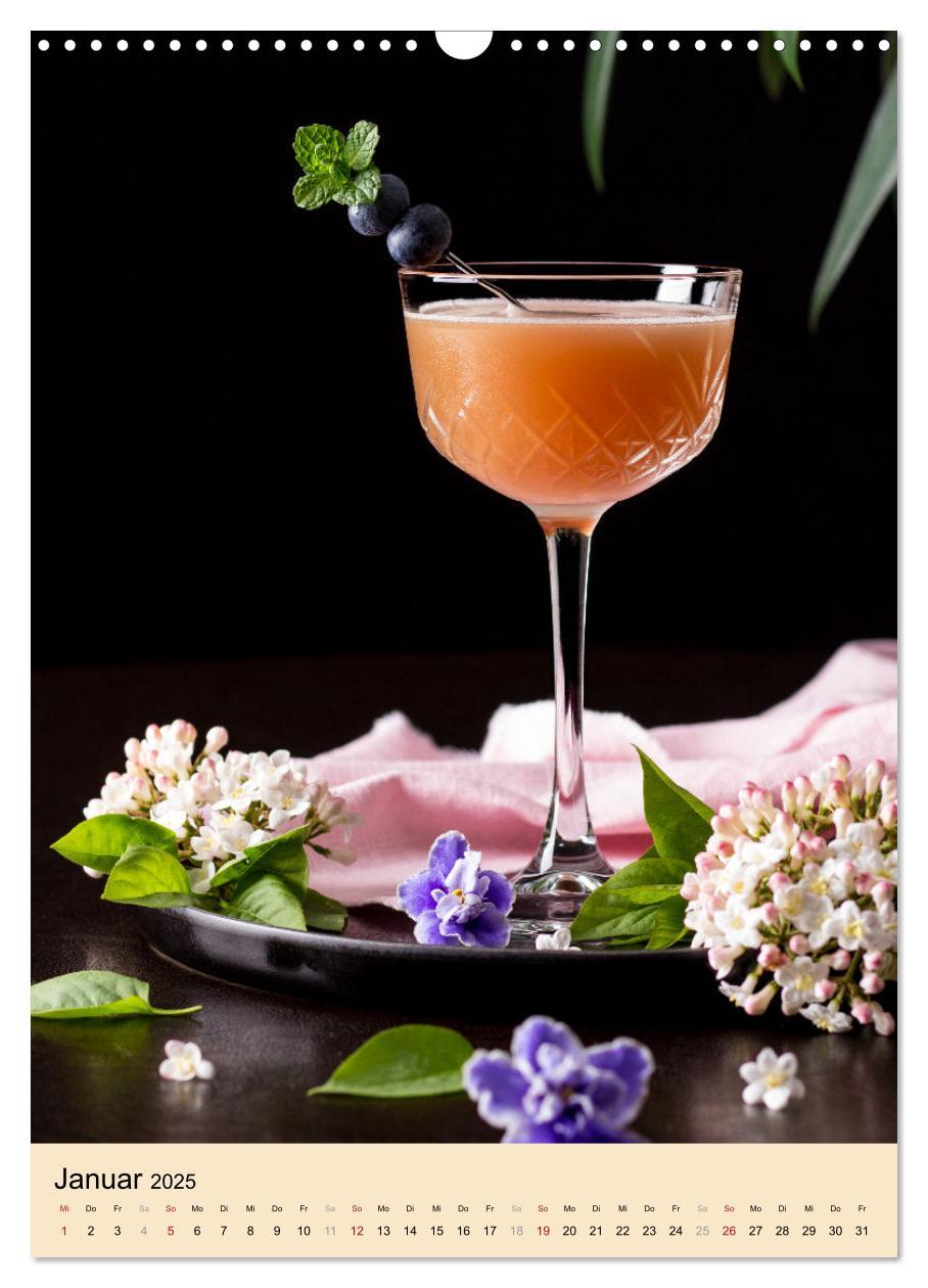 Bild: 9783435919635 | Cocktails mit Blumen und Pflanzen (Wandkalender 2025 DIN A3 hoch),...