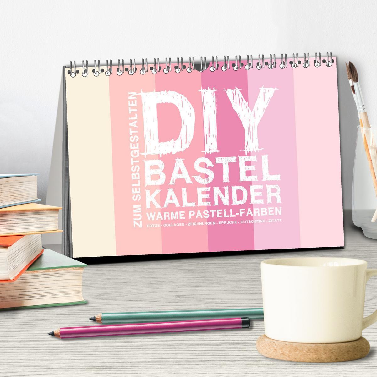 Bild: 9783435214938 | DIY Bastel-Kalender -Warme Pastell Farben- Zum Selbstgestalten...