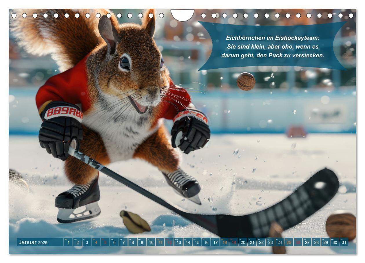 Bild: 9783457160633 | Der tierisch lustige Eishockey Kalender (Wandkalender 2025 DIN A4...