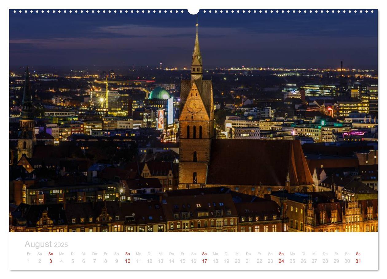 Bild: 9783435503681 | Hannover bei Nacht (Wandkalender 2025 DIN A2 quer), CALVENDO...