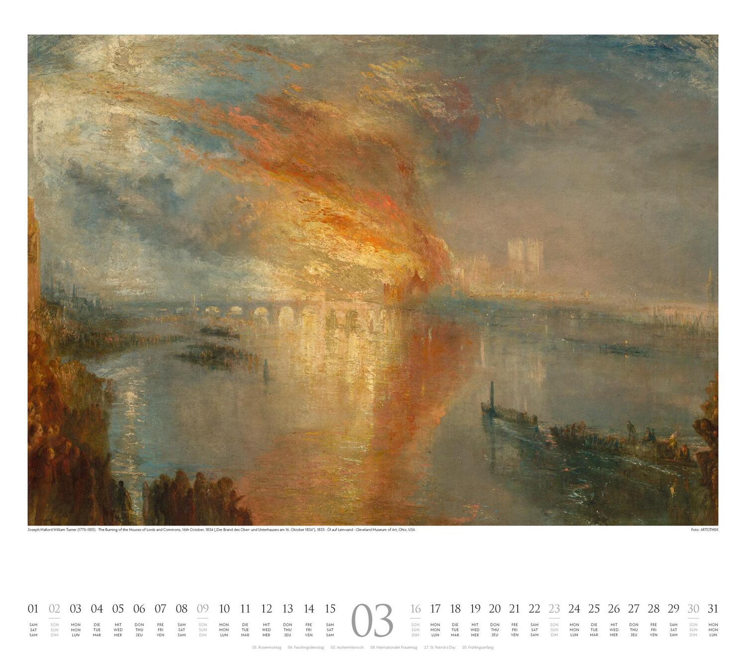 Bild: 9783838425658 | William Turner Kalender 2025 | William Turner (u. a.) | Kalender