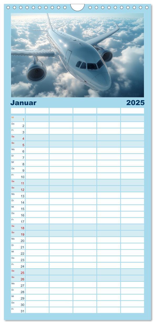 Bild: 9783457229071 | Familienplaner 2025 - Flugzeugkalender - Die schönsten...