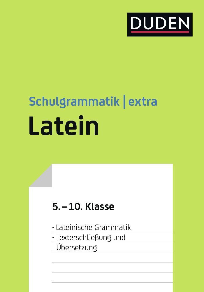 Cover: 9783411727636 | Duden Schulgrammatik extra - Latein | Monika Bornemann (u. a.) | Buch
