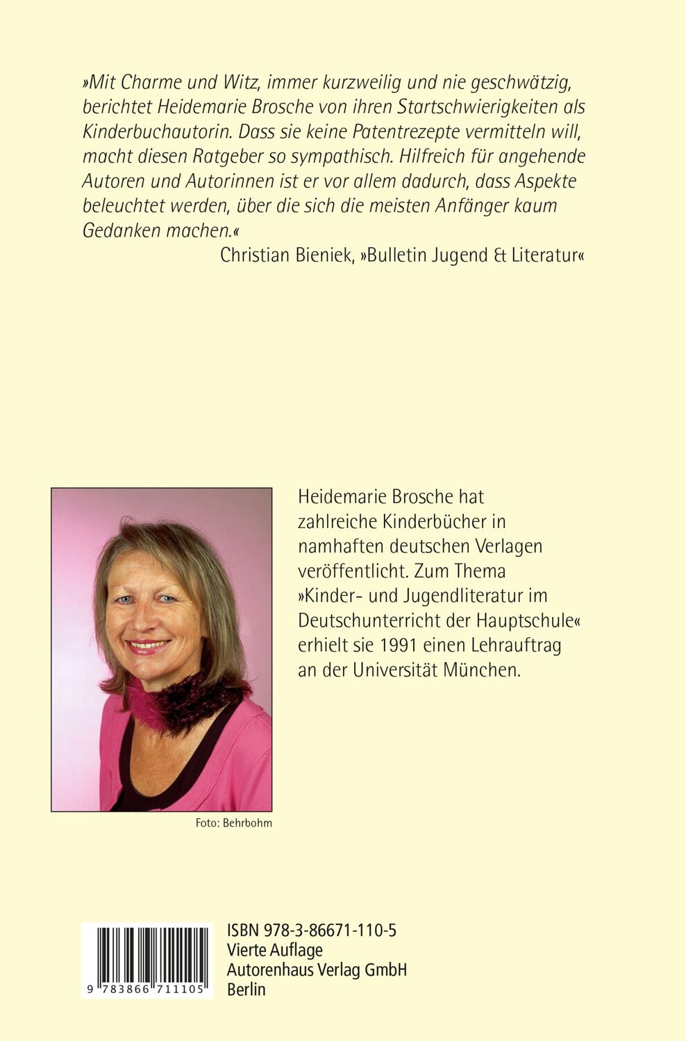 Rückseite: 9783866711105 | Kinder- und Jugendbuch schreiben &amp; veröffentlichen | Brosche | Buch