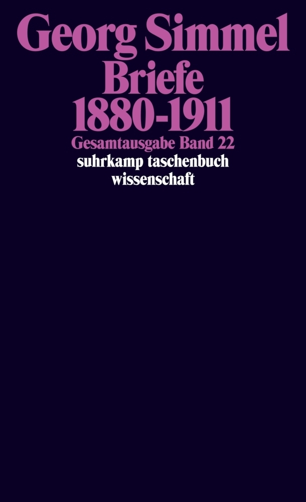 Cover: 9783518284223 | Briefe 1880-1911 | Georg Simmel (u. a.) | Taschenbuch | 2008