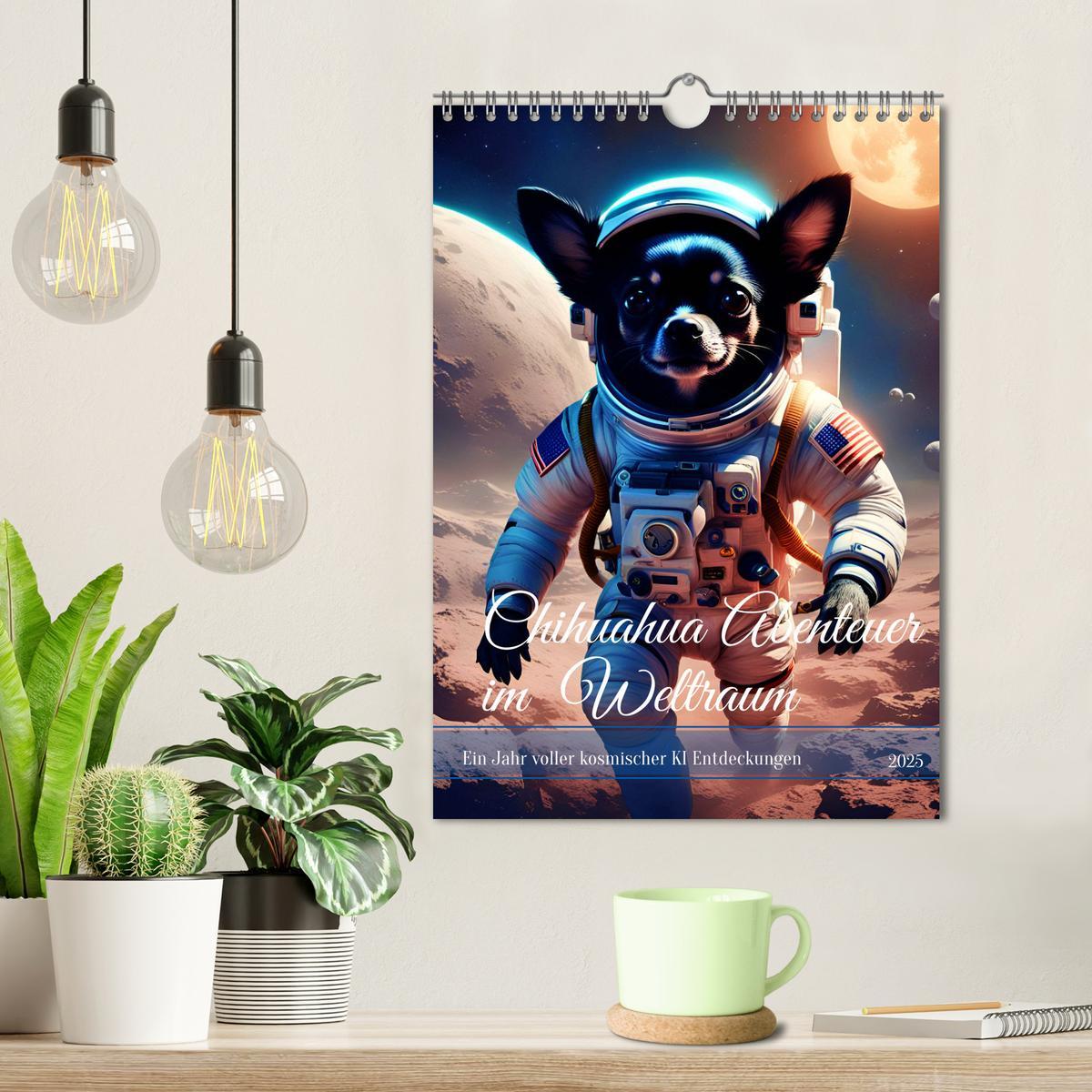 Bild: 9783383792816 | Chihuahua Abenteuer im Weltraum (Wandkalender 2025 DIN A4 hoch),...