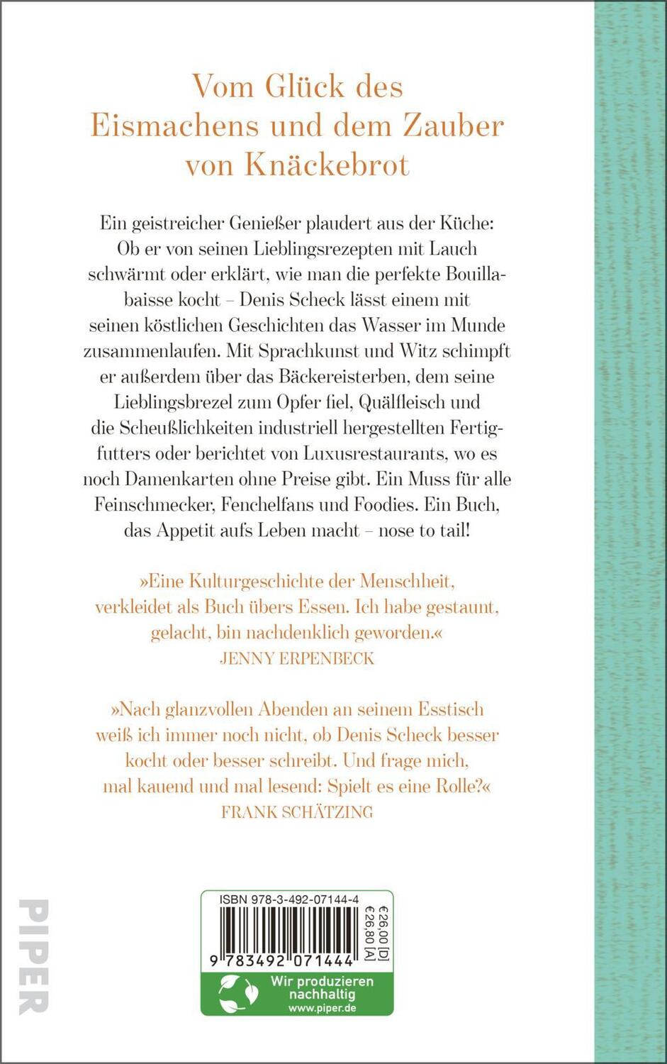 Rückseite: 9783492071444 | Schecks kulinarischer Kompass | Denis Scheck | Buch | Deutsch | 2022
